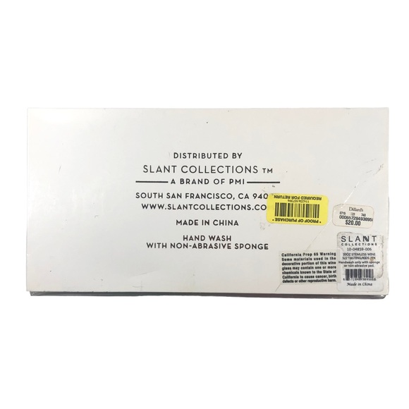 Slant Collections by PMI Set of 2 Stemless Wine Glasses “Wine Because Kids” NWT - Picture 5 of 6